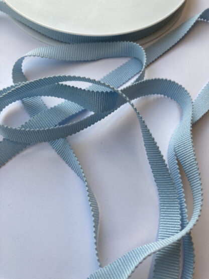 Light Blue Cotton Grosgrain Ribbon