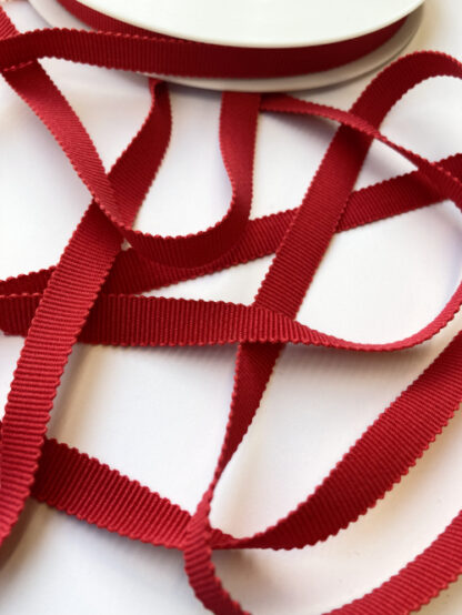 red cotton grosgrain ribbon 10mm