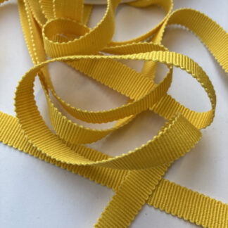 Sunny Yellow cotton grosgrain ribbon 10mm