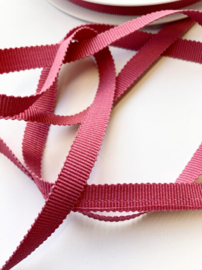 pink cotton grosgrain ribbon 10mm