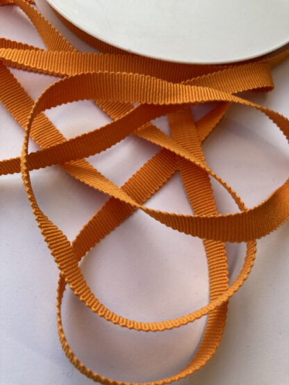 orange cotton grosgrain ribbon 10mm