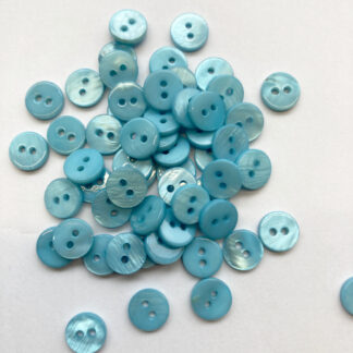 Turquoise Blue 2 hole dyed Troca shell button 