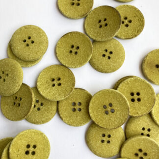 chartreuse green recycled cotton and polyester 4 hole buttons B1959-643-36