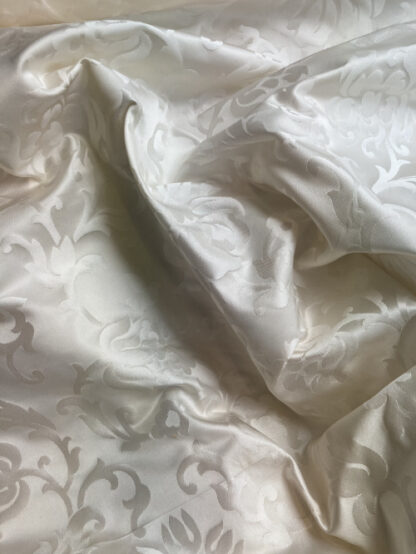 cream rococo floral damask brocade