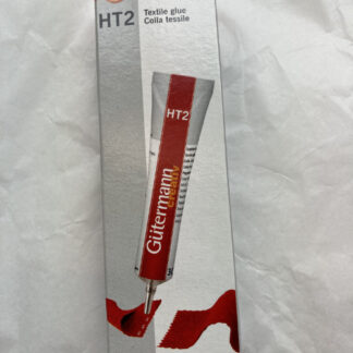 H0732 Gütermann HT2 Textile Glue - suitable for glueing appliqué motifs, fabric, leather, PVC and many other materials. Not suitable for acetate, coated fabrics and polystyrene. 