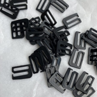 Black Plastic bikini hook clasp for 12mm strap