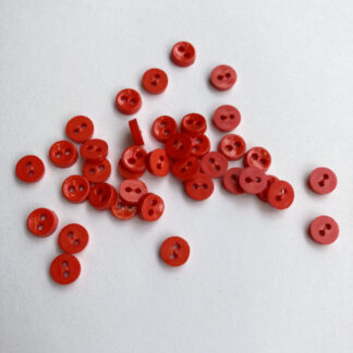 red miniature dolls buttons