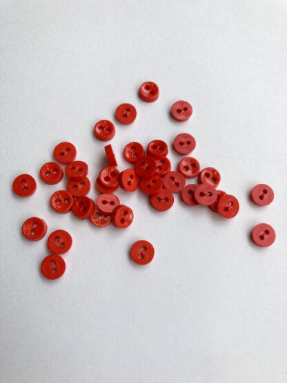 red miniature dolls buttons