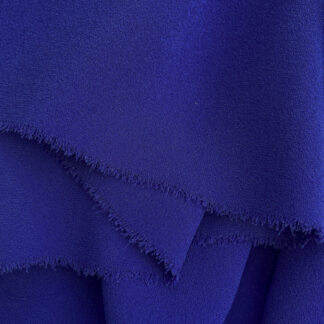 ultramarine Yves Klein Blue Polyester Triple Crepe