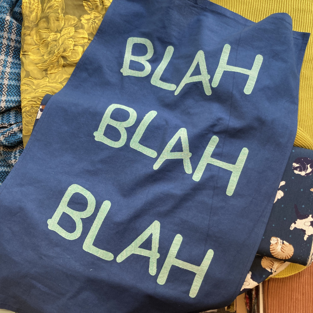 blah blah blah tea towel