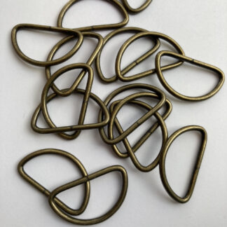 antique brass d-ring for 30mm strap