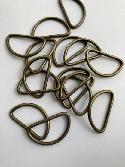 antique brass d-ring for 30mm strap