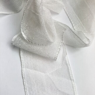 Off White 95% Cotton 5% Polyamide 68mm wide insertion Mesh Lace (made in the UK)