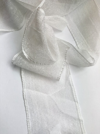 Off White 95% Cotton 5% Polyamide 68mm wide insertion Mesh Lace (made in the UK)