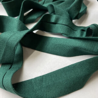 bottle green jersey bias binding fold over binding