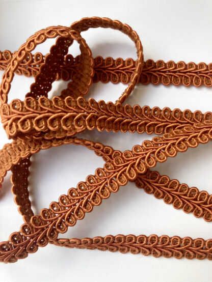 Burnt Orange figure of eight gimp Braid