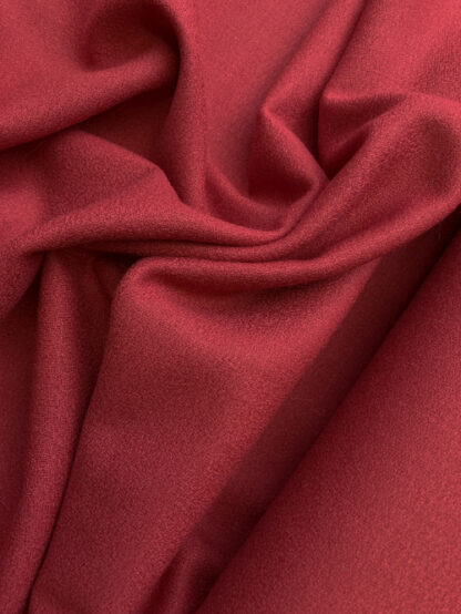 berry red 100% wool crepe (made in the UK)