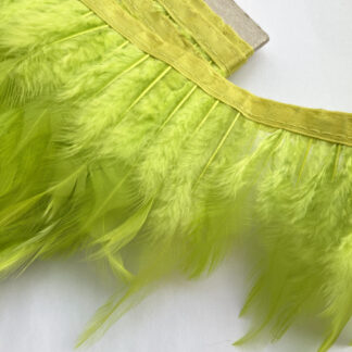 Acid Limey Chartreuse Chicken Feather Trim