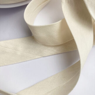 Cream 100% Cotton double gauze wide width bias binding