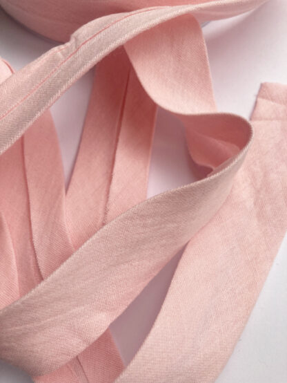 Pale Pink 100% Cotton double gauze wide width bias binding