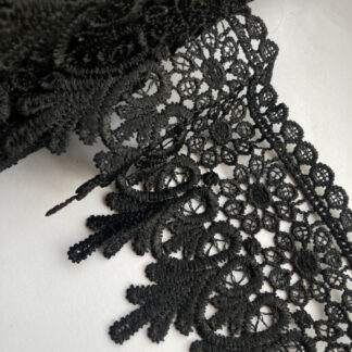 Black Guipure Lace Trim