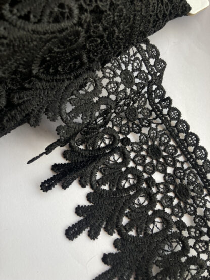 Black Guipure Lace Trim