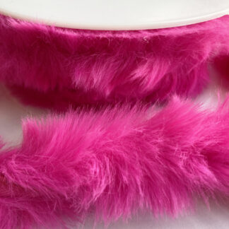 Shocking Fuchsia Pink Faux Fur Trimming / Piping with Flange