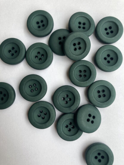 forest green chunky corozo nut natural coat button