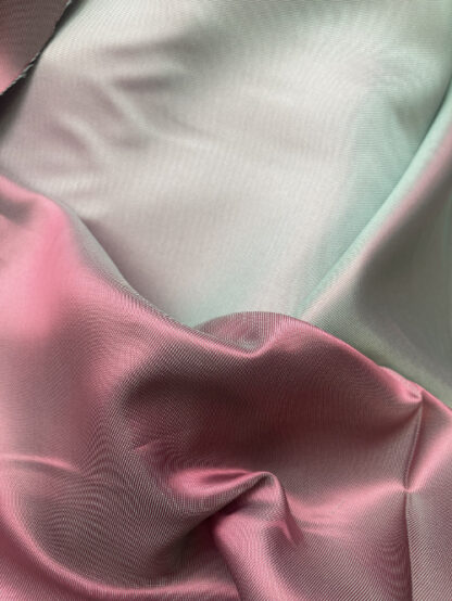 Rose Pink and Green shot 48% Viscose 52% Acetate Coat Lining