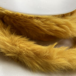 mustard golden yellow faux fur piping trim