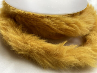 mustard golden yellow faux fur piping trim