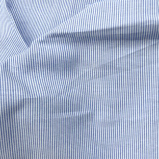 chambray blue and white micro stripe 100% cotton shirting