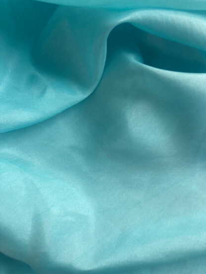 Aqua Turquoise Blue 100% Silk Habotai Lining