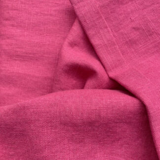 Fuchsia Pink 82% Linen 18% Cotton Damiel heavy (260gsm) washed Linen