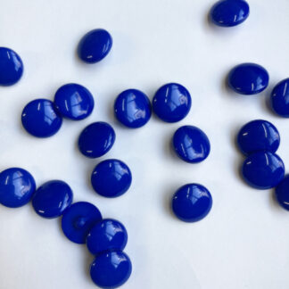 Cobalt Blue smarties type shiny plastic domed shank button