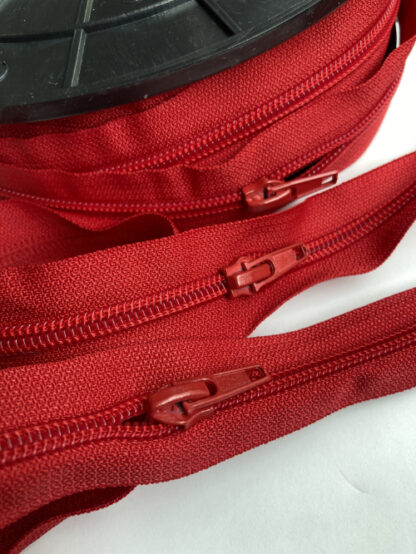 Red heavy duty size 5 coil teeth continuous zipping
