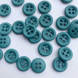 teal peacock green matt 4 hole shirt button