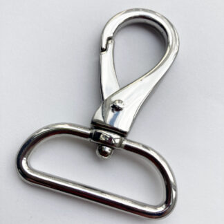 Silver colour quality Italian Metal bag swivel clip - takes a 38mm / 1 ½" strap