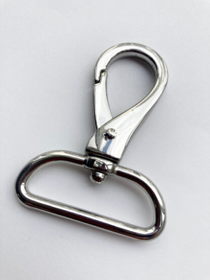 Silver colour quality Italian Metal bag swivel clip - takes a 38mm / 1 ½" strap