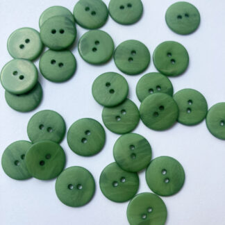 Emerald Green ombré flat matt plastic button with 2 holes