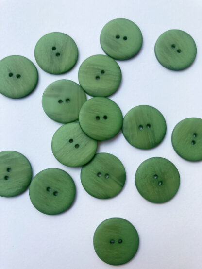 Emerald Green ombré flat matt plastic button with 2 holes