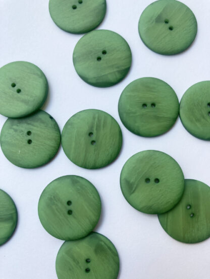 Emerald Green ombré flat matt plastic button with 2 holes