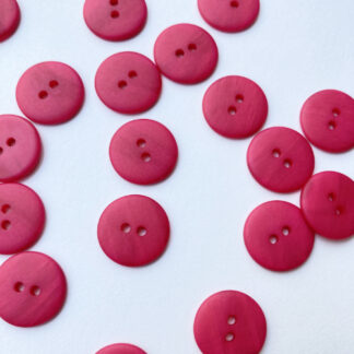 Fuchsia Pink ombré flat matt plastic button with 2 holes
