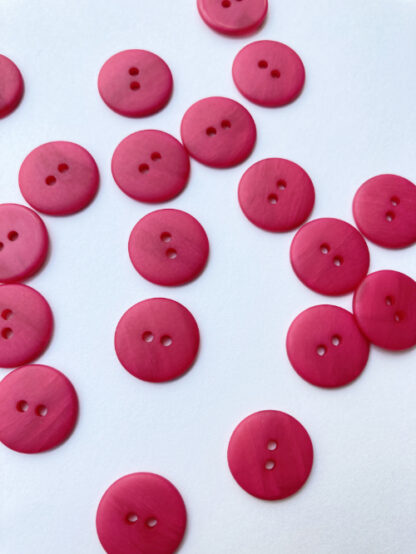 Fuchsia Pink ombré flat matt plastic button with 2 holes