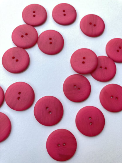 Fuchsia Pink ombré flat matt plastic button with 2 holes