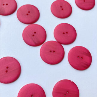 Fuchsia Pink ombré flat matt plastic button with 2 holes