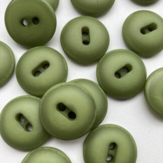 Leaf / Pea Green chunky plastic nugget / lightly domed 2 hole matt finish (or flat glossy on reverse) Coat Button