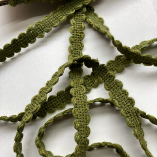 Moss Green Wool Tweed Gimp Braid from LG