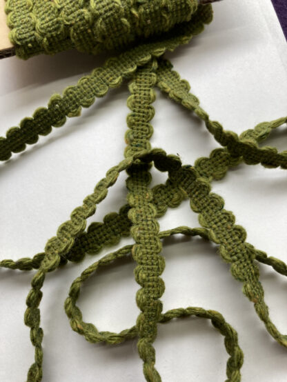 Moss Green Wool Tweed Gimp Braid from LG
