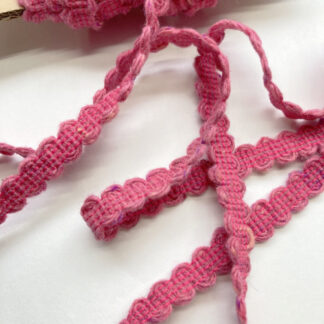 Fuchsia Rose Pink Wool Tweed Gimp Braid from LG